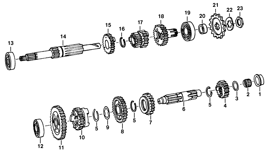 Ersatzteilkatalog Motor Getriebe MZ ETZ 125/150