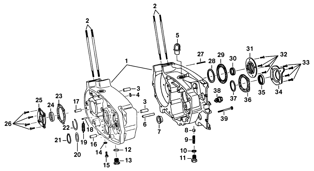 Ersatzteilkatalog Motor Motorgehuse ETZ 150/125