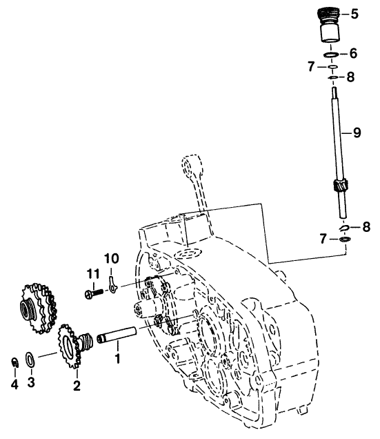 Ersatzteilkatalog Motor Gehuse Drehzahlmesserantrieb MZ ETZ 125/150