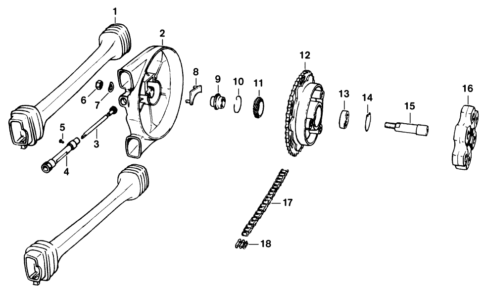 Fahrgestell Hinterradantrieb MZ ETZ 125/150