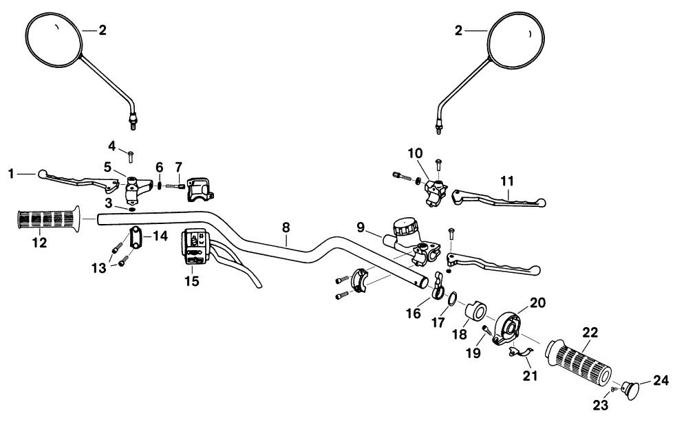 Ersatzteilkatalog Lenker Spiegel Fahrgestell MZ ETZ 125/150