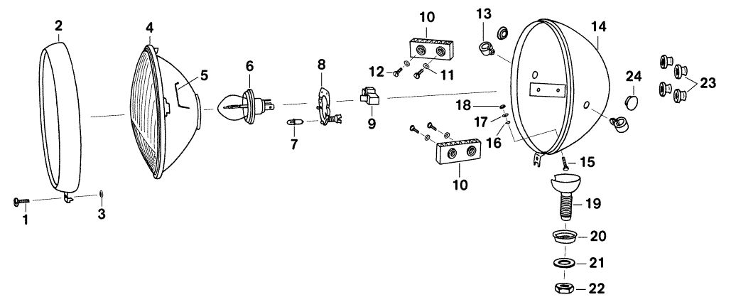 Ersatzteilkatalog elektrische Ausrstung Scheinwerfer Scheinwerfergehuse MZ ETZ 125/150