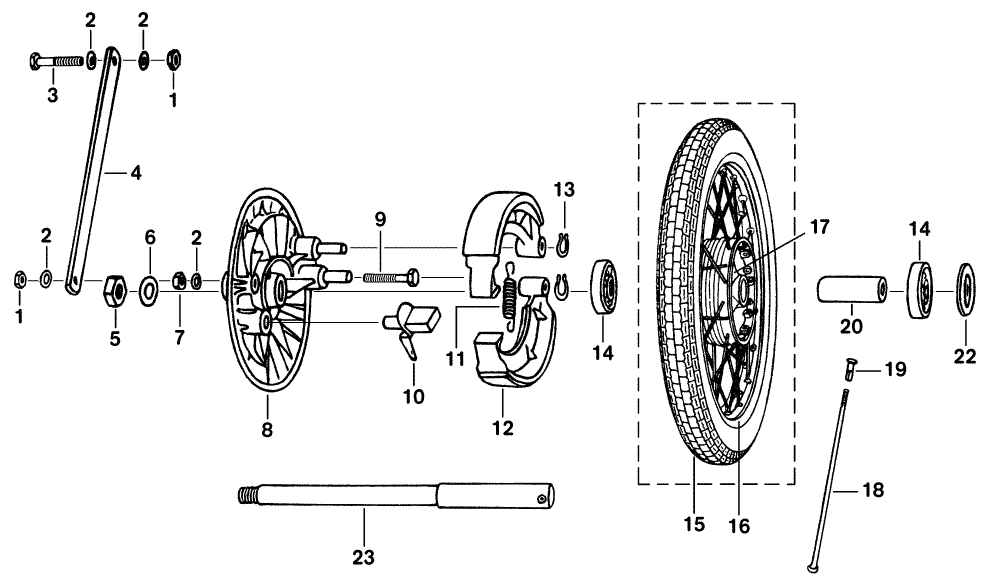 Ersatzteilkatalog Vorderrad Felge Speichen Bremsbacke Bremsbackensatz Bremshebel MZ ETZ250